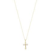 Lantisor aur 14K cu cruciulita cu infinit si pietre 45 cm DiAmanti PAP0635PG14K-BO15NG14K _45cm-AS